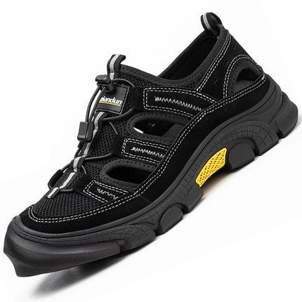 Safety Shoes Men Summer Breathable Work Sandals Men Anti-smash Anti-puncture Indestructible Shoes Work Sneakers Protective Shoes-KarWorkwear