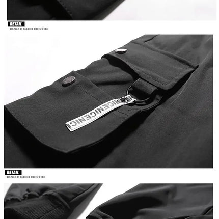 2023 Autumn Winter Casual Pants Men's Fleece-Lined Workwear Sweatpants Trendy Cargo Pants Factory Outlet