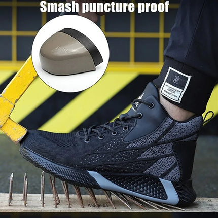 Work Boots Steel Toe Safety Shoes Men Women Work Shoes Sneakers Lightweight  Anti-Puncture Safety Shoes Men Indestructible Boots