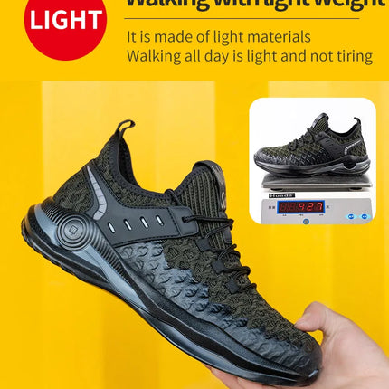 Size 50 Steel Toe Boots For Men Indestructible Safety Work Shoes Lightweight Steel Toe Sneakers Puncture Proof  Male Footwear-KarWorkwear