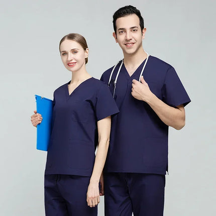 High Quality Scrubs Medical Uniforms Women Nurse Uniform Thin Breathable Medical Scrub Tops Elastic Scrubs Pants Doctor Workwear-KarWorkwear