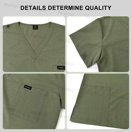 Women's Medical Joggers Suit Grooming Work Clothes Veterinary Dental Scrub Work Uniforms Fashion New Nurses Workwear Mens Scrubs-KarWorkwear