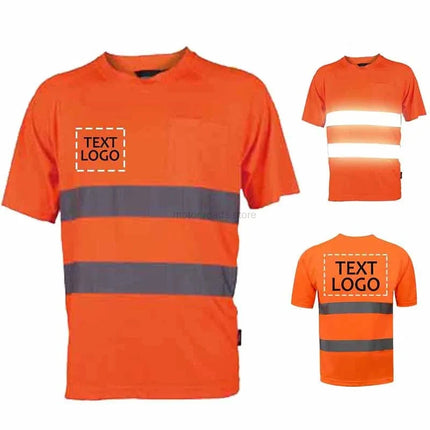 Safety Polo Shirt Custom Logo Work Uniform Motorcycle Cycling Sports Outdoor Reflective Clothing-KarWorkwear