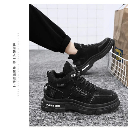 Mens Boots High Top Shoes Casual Winter Platform Designer Luxury Ankle Sport Chelsea Tactical Cowboy Work Safety Sneakers 안전화-KarWorkwear