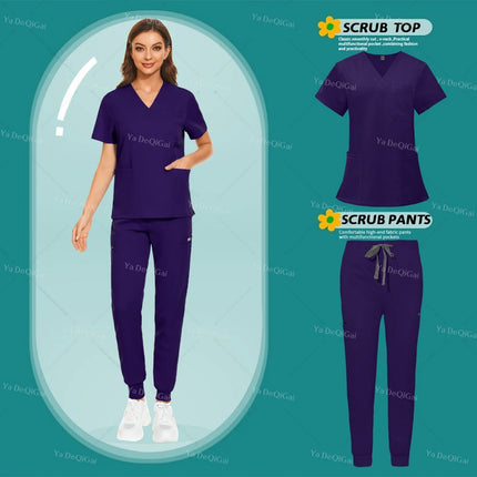 High Quality Suit Medical Nurse Uniforms Multicolor Scrubs Set Beauty Salon Spa Work Clothes Surgical Gowns Nursing Accessories-KarWorkwear