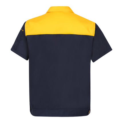 Men Women Short Sleeve Work Coat Workshop Shirts Motor Mechanic Uniform with Two-pocket T-shirts Man Workshop Overalls Top-KarWorkwear