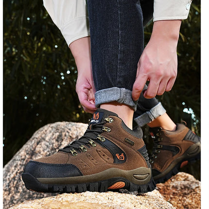 Trendy Classic Men Ankle Boots Wear Resisting Hiking Shoes Cow Suede Men Boot Comfortable Walking Sneaker For Man Tactical Shoes