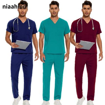 High Quality Unisex Scrubs Uniform Nurse Suit Pet Beauty Shop Medical Sets Spa Uniforms Womens Scrub Sets Work Wear Oversized-KarWorkwear