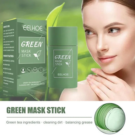 Green Tea Mask Face Clean GreenTea Mask Stick Deep Moisturizing Shrink Pores Blackhead Acne Facial Film Korean Skin Care Product-KarWorkwear