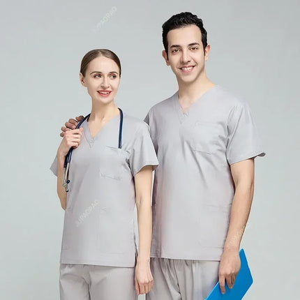 High Quality Scrubs Medical Uniforms Women Nurse Uniform Thin Breathable Medical Scrub Tops Elastic Scrubs Pants Doctor Workwear-KarWorkwear