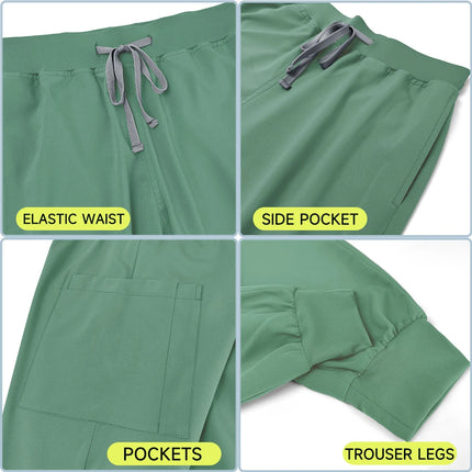 Medical Nurse Uniform 2Piece Workwear Medical Scrubs Set Hospital Uniform Surgery Dentist Overalls Spa Clinical Beauty Work Wear-KarWorkwear