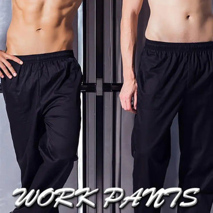 1 Pair Of Chef'S Workwear Trousers Breathable Material Loose For Men-KarWorkwear