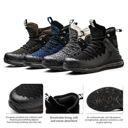Plus Size 50 Fashion Safety Working Boots For Men High Quality Indestructible Construction Anti Smashing Shoes Sneakers Footwear-KarWorkwear