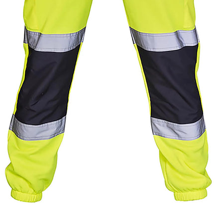 Mens Work Uniform Bottoms Safety Sweat Pants Striped Reflective Pants Loose Mens Jogging Trousers Joggers Patchwork Workwear
