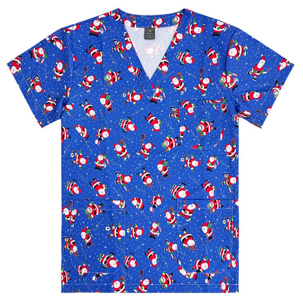 Men's Work Uniform Teeth Print Dentist Comfortable Short Sleeve Scrubs V-Neck Top Clinic Pharmacy Nursing Accessories Blouse New-KarWorkwear