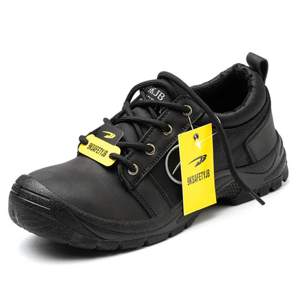 Safety shoes men's leather welding shoes anti-smashing, anti-puncture, non-slip sports Steel toe soft work boots for women-KarWorkwear