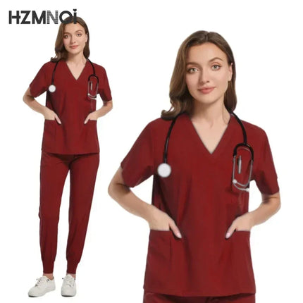 New Nurse Uniform Woman Hospital Doctor 's Medical Sweatshirt Nursing Pants Unisex Workshop Uniforms Beauty SPA Work Clothes