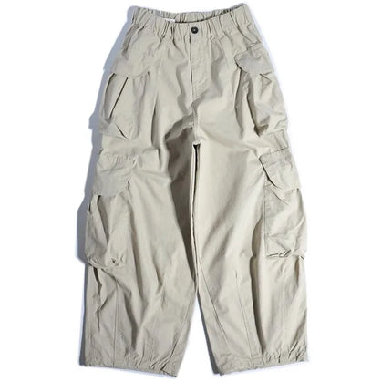 Heavyweight Wide Leg Workwear Trousers y Hong Kong Sle Multi-ket Loose Straight Casual ape Men's Pants