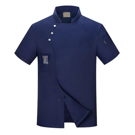 Chef Uniform Short Sleeves Soft Plus Size Bakery Restaurant Chef Uniform Work Clothes Chef Shirt Kitchen Work Attire-KarWorkwear