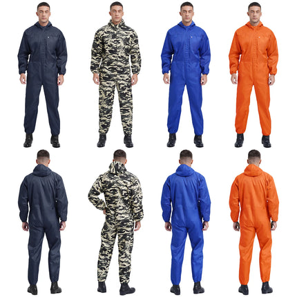 Mens Work Overalls Uniform Mechanics Workwear Lightweight Jumpsuits Long Sleeve Welding Suit Car Repair Workshop Coverall