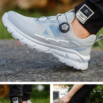 Rotating Button Men Shoes Security Sneakers Steel Toe Shoes Puncture-Proof work Shoes Anti-smash Sport Safety Shoes Protective-KarWorkwear