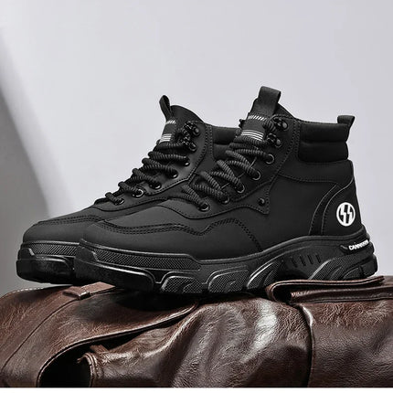 2025 autumn new breathable work boots for men, anti slip, wear-resistant, safety shoes, casual and comfortable sports shoes