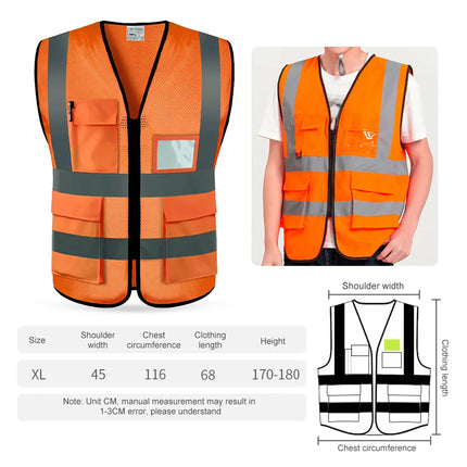 High Visibility Security Reflective Vest Multi-pocket Traffic Vest Miners Uniform Construction Workwear Outdoor Cycling Custom-KarWorkwear
