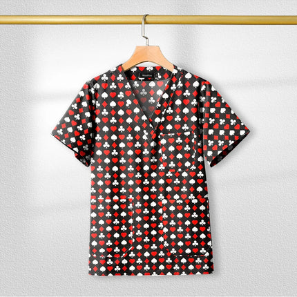 Short Sleeved Custom SPA Uniform Unisex Aesthetic Uniforms Printed Cotton Jacket Tops Fashion Surgical Gown Veterinary Work Wear-KarWorkwear