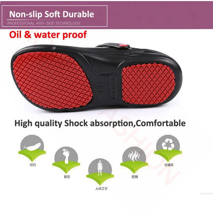 Waterproof Non-slip Chef Shoes For Men Garden Shoes Rubber Sandals Restaurant Working Hospital Nursing kitchen work shoes zapato-KarWorkwear