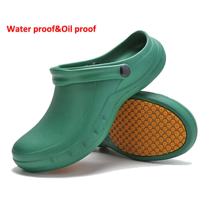 Waterproof Non-slip Chef Shoes For Men Garden Shoes Rubber Sandals Restaurant Working Hospital Nursing kitchen work shoes zapato-KarWorkwear