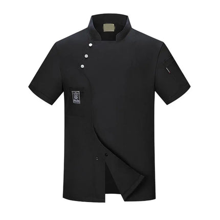 Chef Uniform Short Sleeves Soft Plus Size Bakery Restaurant Chef Uniform Work Clothes Chef Shirt Kitchen Work Attire-KarWorkwear