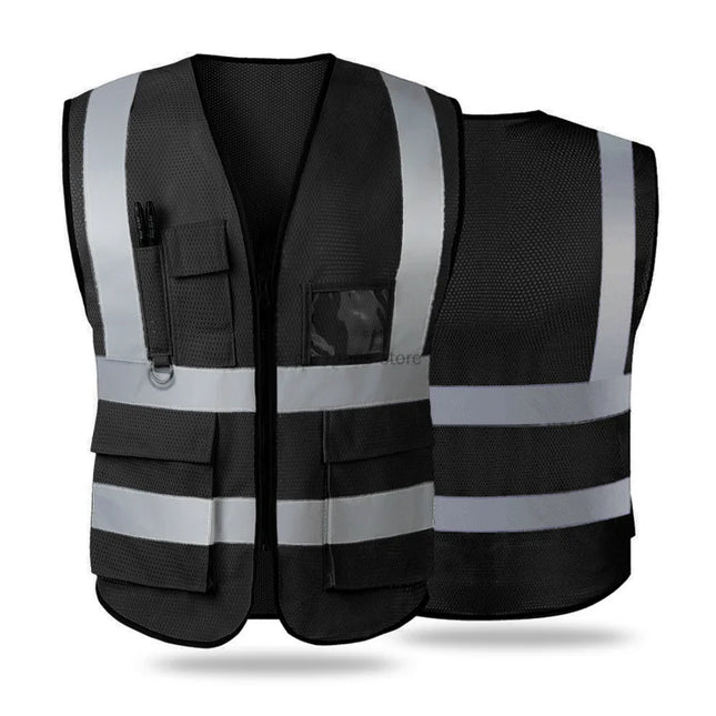 Reflective Safety Vest High Visibility Working Vest Signal Work Safety Jacket Signal Vest Strips Reflective Fabric Uniform-KarWorkwear
