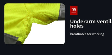Security Reflective Shirts for Men Hi Viz Vis Shirt with Pocket Two Tone Workwear High Visibility Reflective Clothes