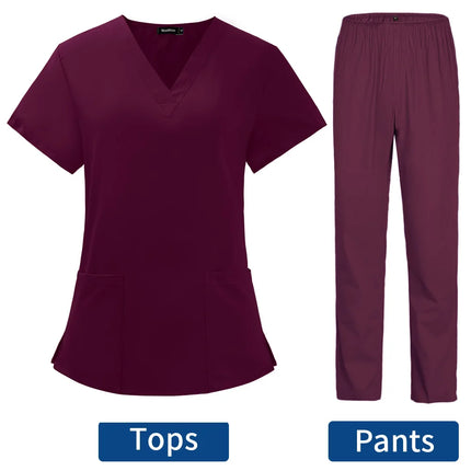 Pet Grooming Doctor Uniforms Non-sticky Hair Nurse Women Thin and Light Fabric Medical Clothes for Summer Clinical Uniform Woman-KarWorkwear