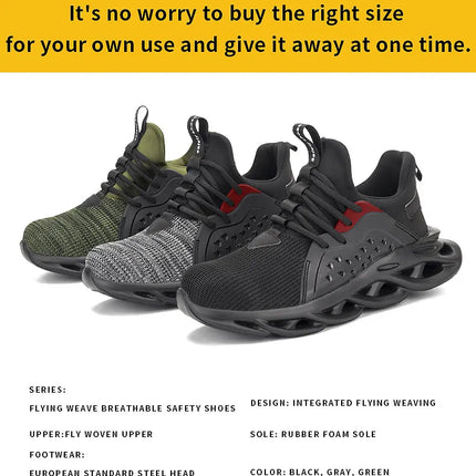 2024 Work Sneakers Men Indestructible Shoes Work Safety Shoes With Steel Toe Cap Puncture-Proof  Male Security Protective Shoes-KarWorkwear