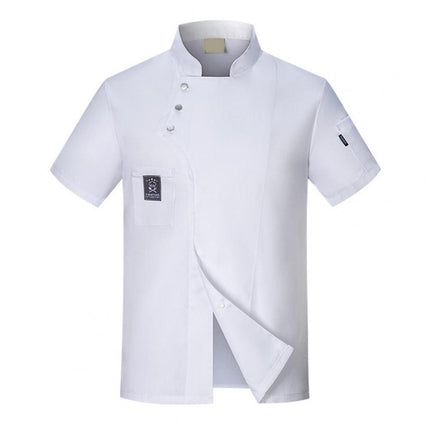 Chef Uniform Short Sleeves Soft Plus Size Bakery Restaurant Chef Uniform Work Clothes Chef Shirt Kitchen Work Attire-KarWorkwear
