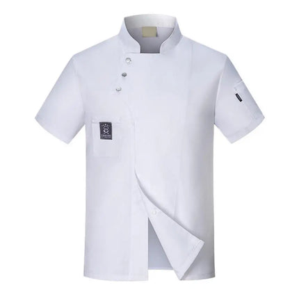 Chef Uniform Short Sleeves Soft Plus Size Bakery Restaurant Chef Uniform Work Clothes Chef Shirt Kitchen Work Attire-KarWorkwear