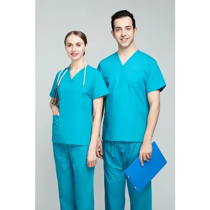 High Quality Scrubs Medical Uniforms Women Nurse Uniform Thin Breathable Medical Scrub Tops Elastic Scrubs Pants Doctor Workwear-KarWorkwear