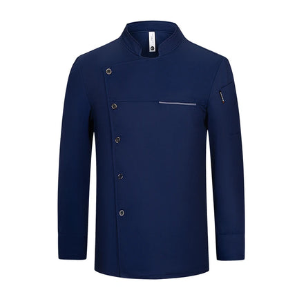 Men chef jacket with apron Long Sleeve Chef uniform Restaurant Cook Coat Chef T-shirt Work Uniform Hotel Clothes Logo women-KarWorkwear