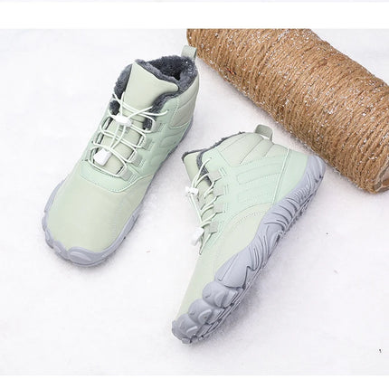 Snow Boots Men Winter Shoes Barefoot Ankle Boots 36-46 Couple Snow Shoes Outdoor Hiking Shoes Fur Warm Plush Boots