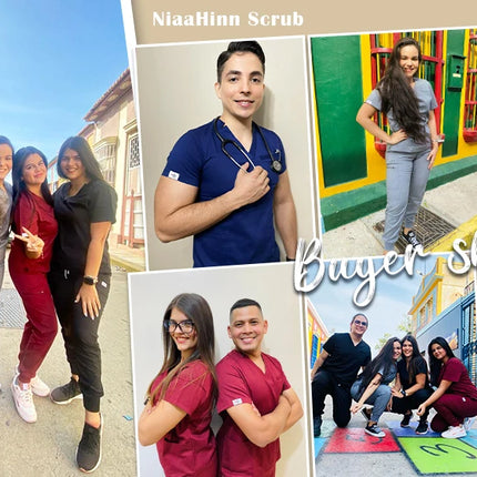 High Quality Hospital Nurse Scrubs Sets Male Men Unisex Scrub Top Pants Sets Slim Fit Medical Scrubs Healthcare Pharmacy Uniform-KarWorkwear