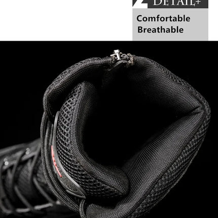 High Quality Men's Brand High-Top Leather Boots Breathable Desert Combat Men's Boots Outdoor Shoes Non-slip Hiking Ankle Boots