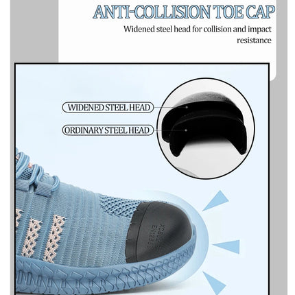 Women's Work Safety Shoes, Anti Impact Steel Toe, Anti Puncture, Wear-resistant Fashion Sports Shoes-KarWorkwear