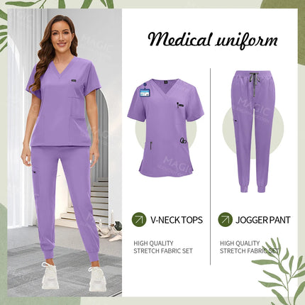 Tooth Check Doctor Workwear Hospital Medical Uniforms Unisex Pet Grooming Work Clothes Lab Uniform Jogger Suit Nurse Accessories-KarWorkwear