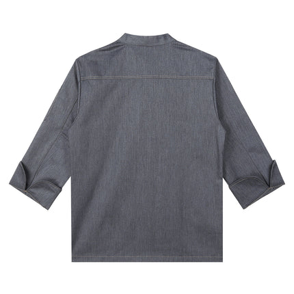Men Women Kitchen Work Uniform Adult Unisex Chef Jacket Coat Cook Hotel Restaurant Canteen Cake Shop Cafe Shirt Staff Costume-KarWorkwear