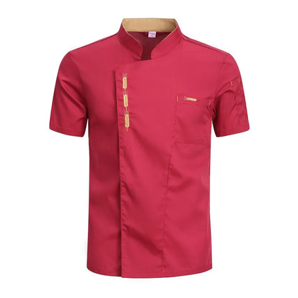 Cook Jacket Catering  Cooking White Shirt Restaurant Kitchen Chef T-shirt Baker Work Uniform Waiter Hotel Clothes Cafe Overalls-KarWorkwear