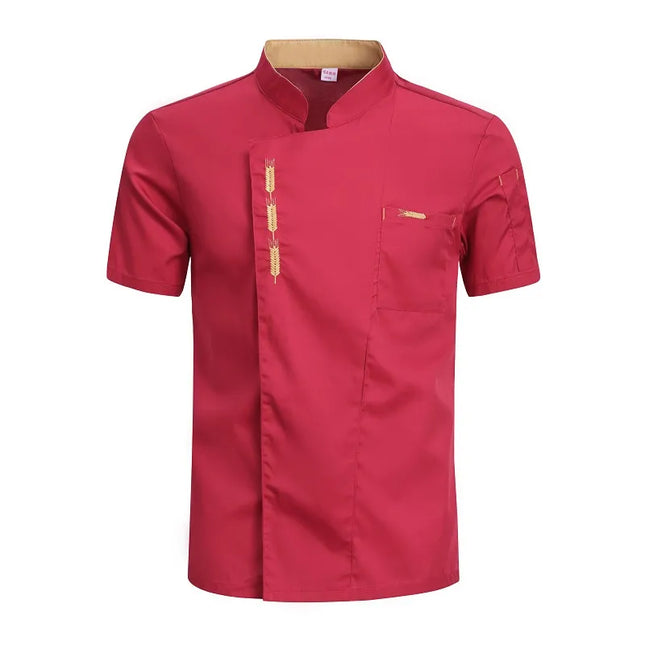 Cook Jacket Catering  Cooking White Shirt Restaurant Kitchen Chef T-shirt Baker Work Uniform Waiter Hotel Clothes Cafe Overalls-KarWorkwear