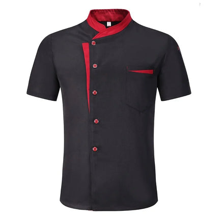 Short Sleeve Chef Jacket Set Hotel Kitchen Work Uniform Cook Restaurant Cooking Shirts+Hat+Apron-KarWorkwear