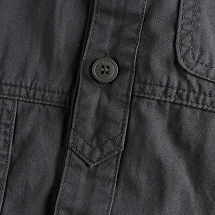 Heavy Industry Washed Male Workwear Military Shirt Jacket Fashion Men's Long Sleeve Shirt Handsome Trendy Versatile Loose Tops