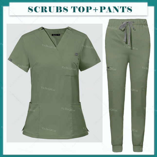 Purple Operating Room Clothes Medical Uniforms Scrubs Set Hospital Working Scrubs Set Medical Nurse Dental Surgery Suit Workwear-KarWorkwear